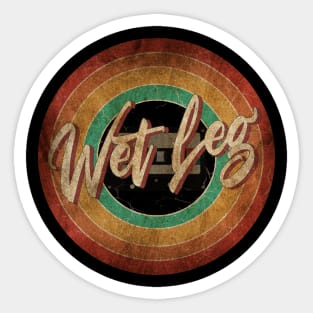 Wet Leg Vintage Circle Art Sticker